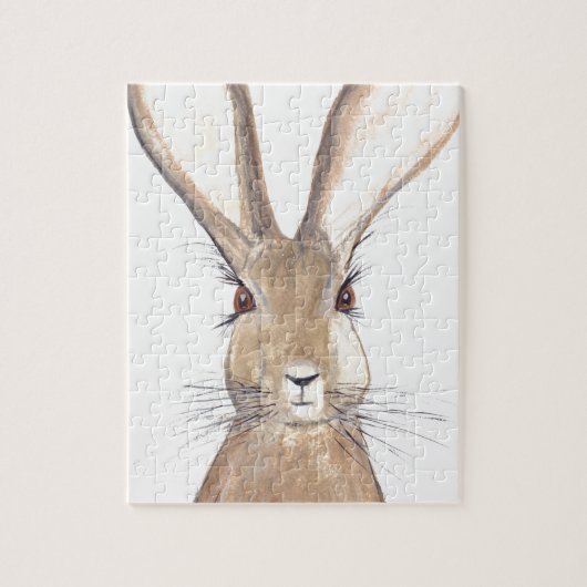 Hare waterverf Konijnenbossen Legpuzzel (Verticaal)