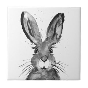 Hare waterverf rustic Kitchen konijnendier Tegeltje
