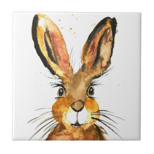 Hare waterverf rustic Kitchen konijnendier Tegeltje