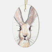 Hare waterverf schattig konijnendier keramisch ornament (Links)
