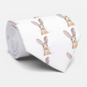 Hare waterverf schilderen stropdas (Opgerold)