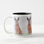 Hare Waterverf Tweekleurige Koffiemok (Links)