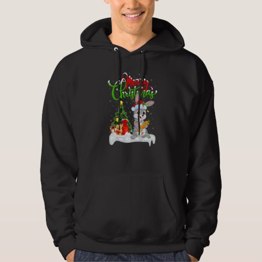 Hare  Xmas Decorations Santa Hare Christmas Hoodie (Voorkant)