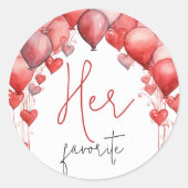 Hare, zijn, onze favoriete snack bruiloft favor ronde sticker (Voorkant)