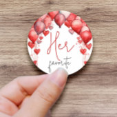 Hare, zijn, onze favoriete snack bruiloft favor ronde sticker