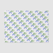 Harebell blauw groen wit tissue papier (Voorkant)