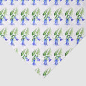 Harebell blauw groen wit tissue papier (Detail)