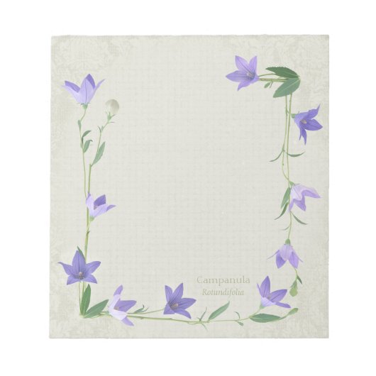 Harebell flower garland CC0339 Notitieblok (Voorkant)