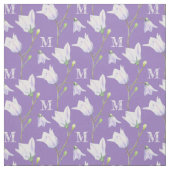 Harebell monogram paarse blauwe stof (Swatch)