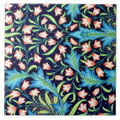 Harebell,  roze en wit bloemontwerp tegeltje (Voorkant)