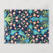 Harebell, roze en witte bloemendesign uit het verl briefkaart (Voorkant)