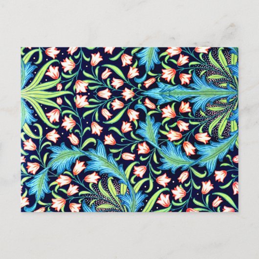 Harebell, roze en witte bloemendesign uit het verl briefkaart (Voorkant)