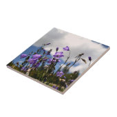 Harebellen in de tegel van Sandias Tegeltje (Zijkant)