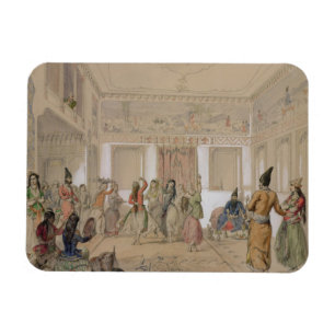 Harem Feast, Teheran (potlood & m/c op papier) Magneet