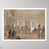 Harem Feast, Teheran (potlood & m/c op papier) Poster (Voorkant)