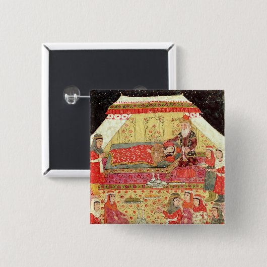 Harem Scene Vierkante Button 5,1 Cm (Voorkant /achterkant)