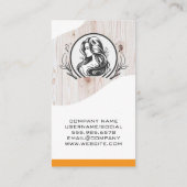 Haren stylist tools | Hout | Schoonheid van vrouwe Visitekaartje (Achterkant)