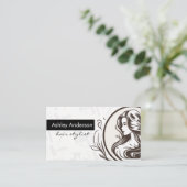 Haren stylist tools | Vrouwen Haar Beauty Logo Afsprakenkaartje (Staand voorkant)