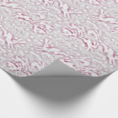 Hares Field Bunnies Cute Rabbits Pattern White Red Cadeaupapier (Hoek)