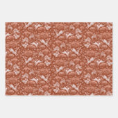 Hares Field Bunnies Rabbits Pattern Earth Shades Inpakpapier Vel (Voorkant 2)