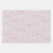 Hares Field Bunnies Rabbits Pattern White Snow Inpakpapier Vel (Voorkant 3)