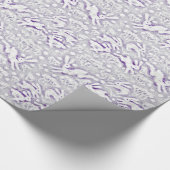 Hares Field Bunnies Rabbits Pattern White Violet Cadeaupapier (Hoek)