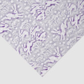 Hares Field Bunnies Rabbits Pattern White Violet Tissuepapier (Detail)