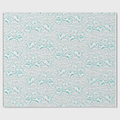 Hares Field Bunnies Rabbits Winter Pattern White Cadeaupapier (Vlak)