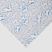 Hares Field Bunnies Rabbits Winter Pattern White Tissuepapier (Detail)