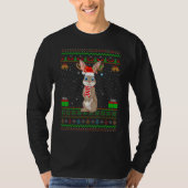 Hares Rabbit Santa Hat Matching Ugly Hares Christm T-shirt (Voorkant)