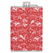 Hares Snow Field White Rabbits Winter Animals Red Heupfles (Achterkant)