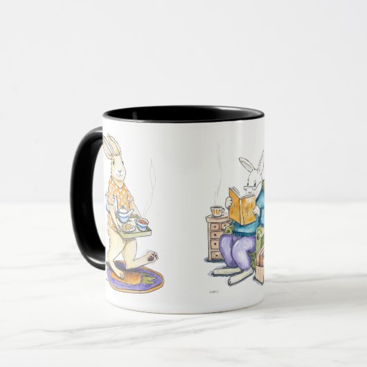 Hare's To Hete Dranken en comfort Mok (Voorkant links)