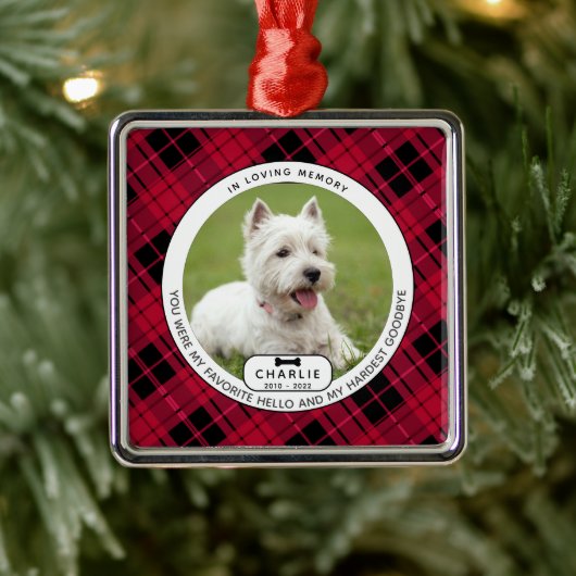 Harest Goodbye Pet Memorial Metalen Ornament (Boom)