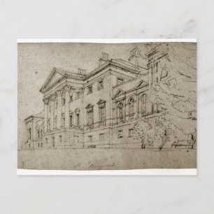 Harewood House, Yorkshire, c.1798 (grafiet op tex Briefkaart