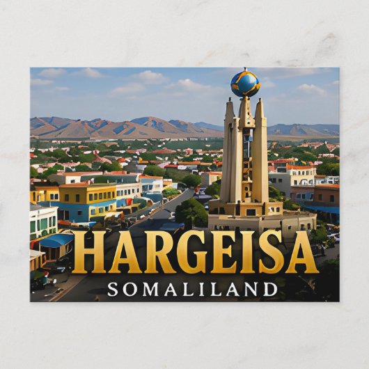Hargeisa Onafhankelijkheidsmonument en Somaliland Briefkaart (Voorkant)