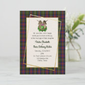 Hargis Clan Scottish Symbols Wedding Invitation Kaart (Staand voorkant)