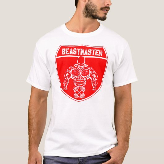Hargis Muscle Beastmaster Red Shield T-shirt (Voorkant)