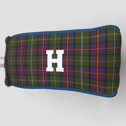Hargis Tartan Plaid Monogrammed Putter Hoesje Golfheadcover (Voorkant)