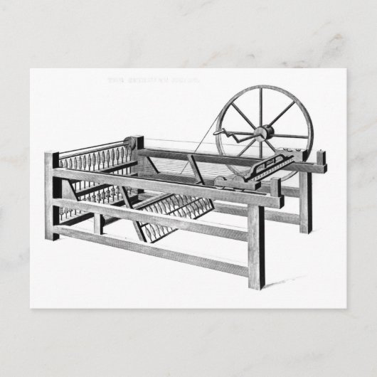 Hargreaves's Spinning Jenny, gegraveerd door Briefkaart (Voorkant)