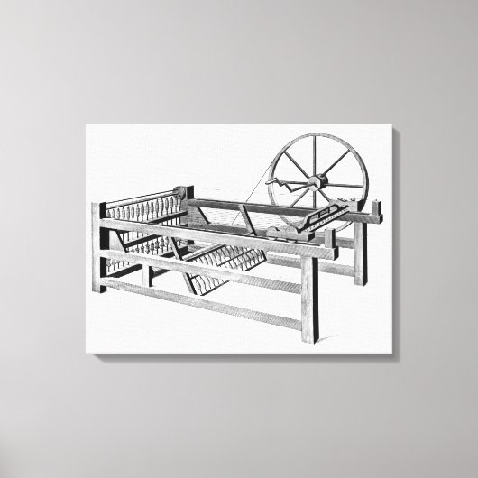 Hargreaves's Spinning Jenny, gegraveerd door Canvas Afdruk (Voorkant)