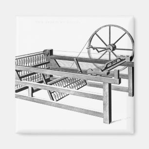 Hargreaves's Spinning Jenny, gegraveerd door Magneet