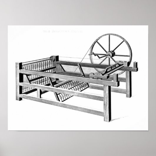 Hargreaves's Spinning Jenny, gegraveerd door Poster (Voorkant)