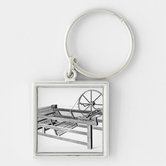 Hargreaves's Spinning Jenny, gegraveerd door Sleutelhanger (Voorkant)