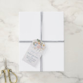 Hargrove Blauwe Bloem Baby Shower Pop It Cadeaulabel (Met Touw)