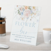 Hargrove Blauwe Bloem Bloem Bar Reclamebord Met Voetstuk (Insitu)