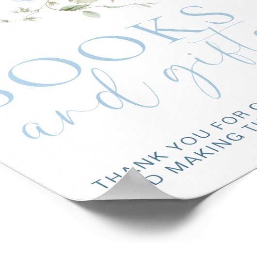 Hargrove Blauwe Bloemen en Geschenken Teken Poster (Hoek)