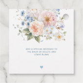 Hargrove Blauwe Bloemen Thank You Favor Bedankjes Labels (Achterkant)