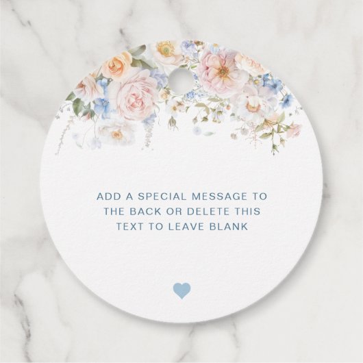 Hargrove Blauwe Bloemen Van Mijn Douche Naar Uw Ze Bedankjes Labels (Achterkant)