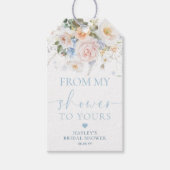 Hargrove Blauwe Bloemen Van Mijn Douche Naar Uw Ze Cadeaulabel (Voorkant)