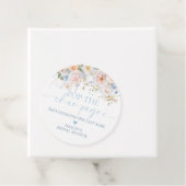 Hargrove Blauwe Bloemige Knal De Champagne Bruidsd Bedankjes Labels (In situ)